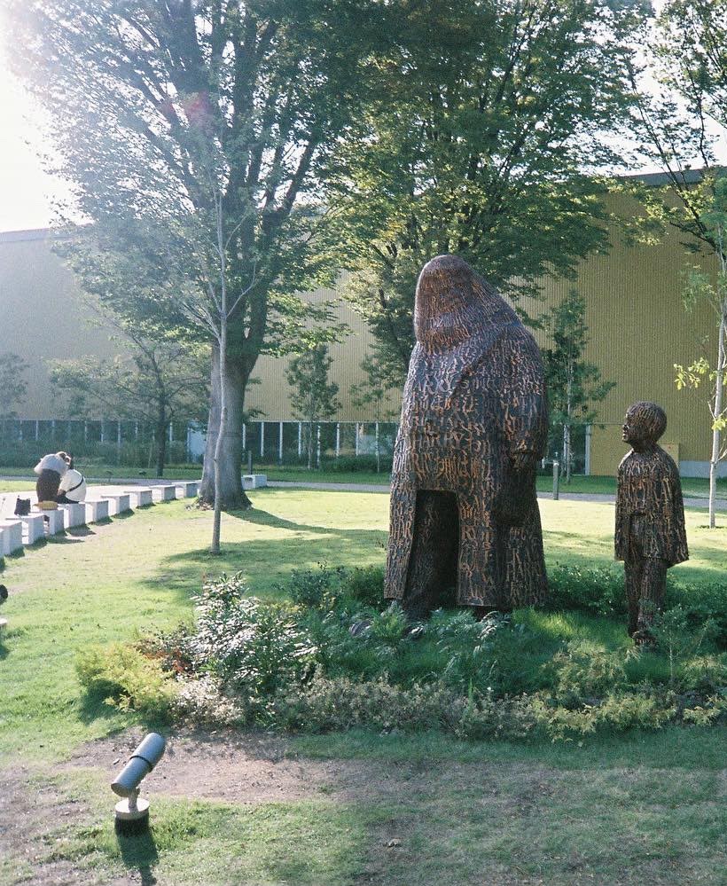 The Hagrid statue, in the gardens of Studio Tour Tokyo